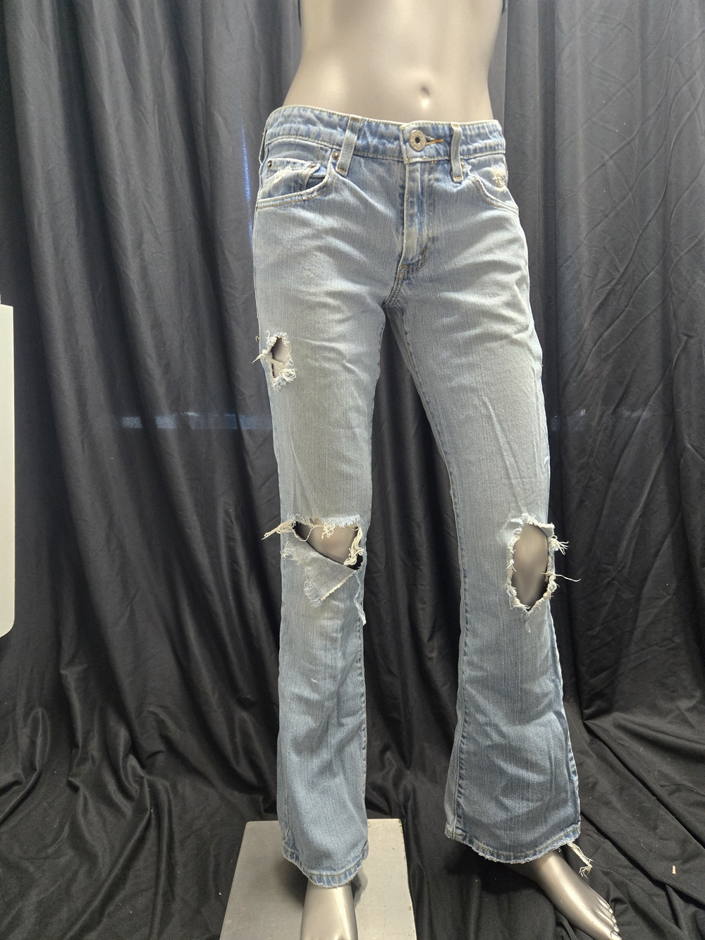 Levi's Light Blue Distressed Flare Jeans